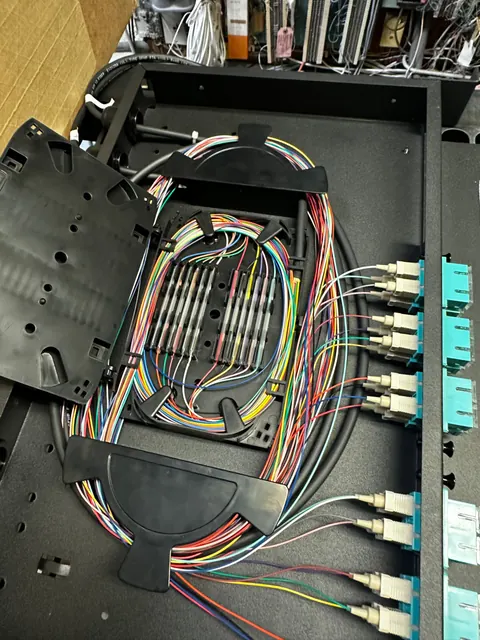 Fiber splice enclosure with splice trays, Key West, FL