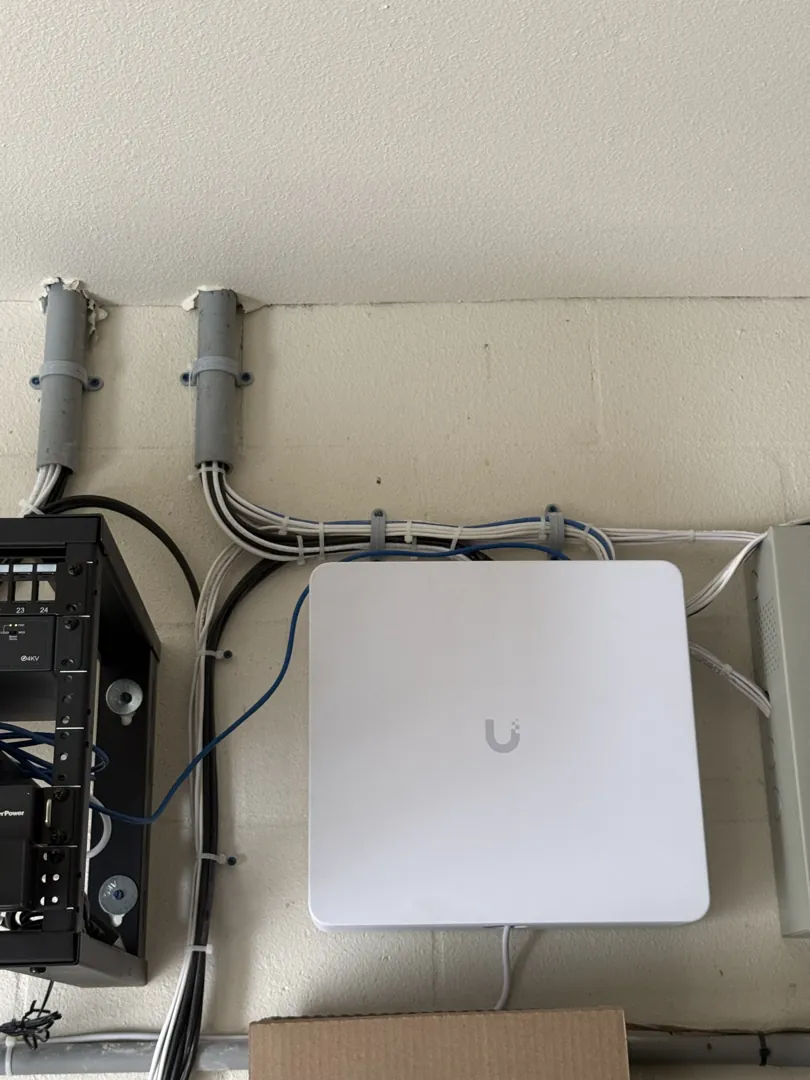 UniFi access hub & conduit at a Data Pro Communications project in Davenport, FL