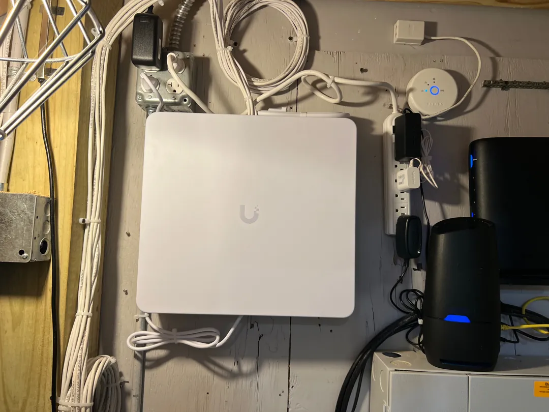 UniFi access hub & gateway on wall at a Data Pro Communications project in Orlando, FL